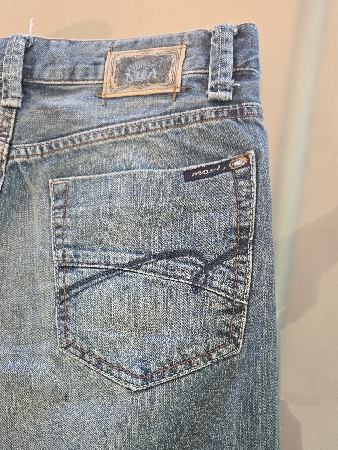 Mavi Men’s Light Blue Straight Jeans With Signature Back Stitch
